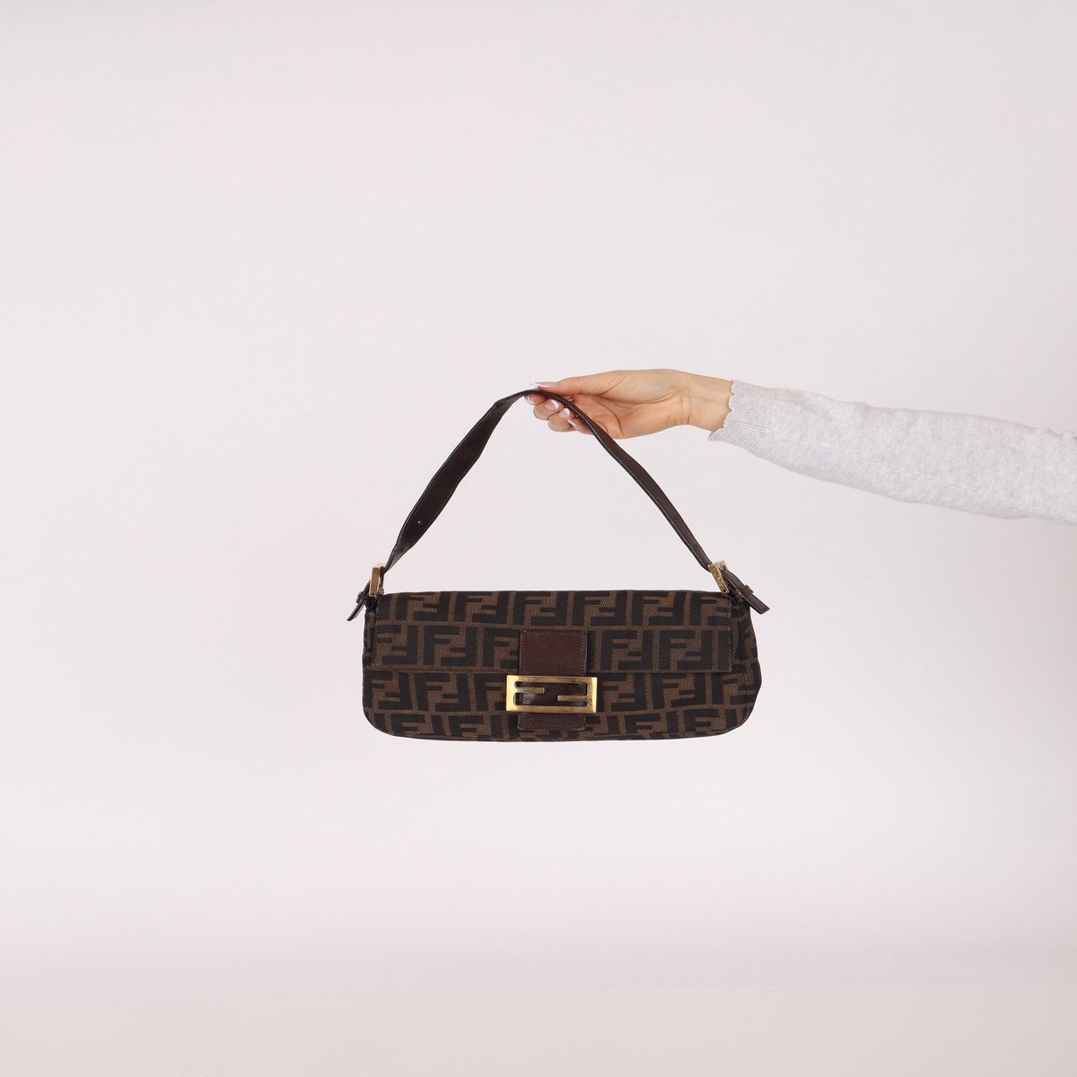 Ultra-Rare Fendi Zucca Baguette Bag GHW
