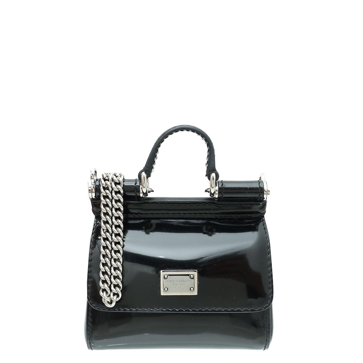 Dolce & Gabbana Black Sicily Micro Bag