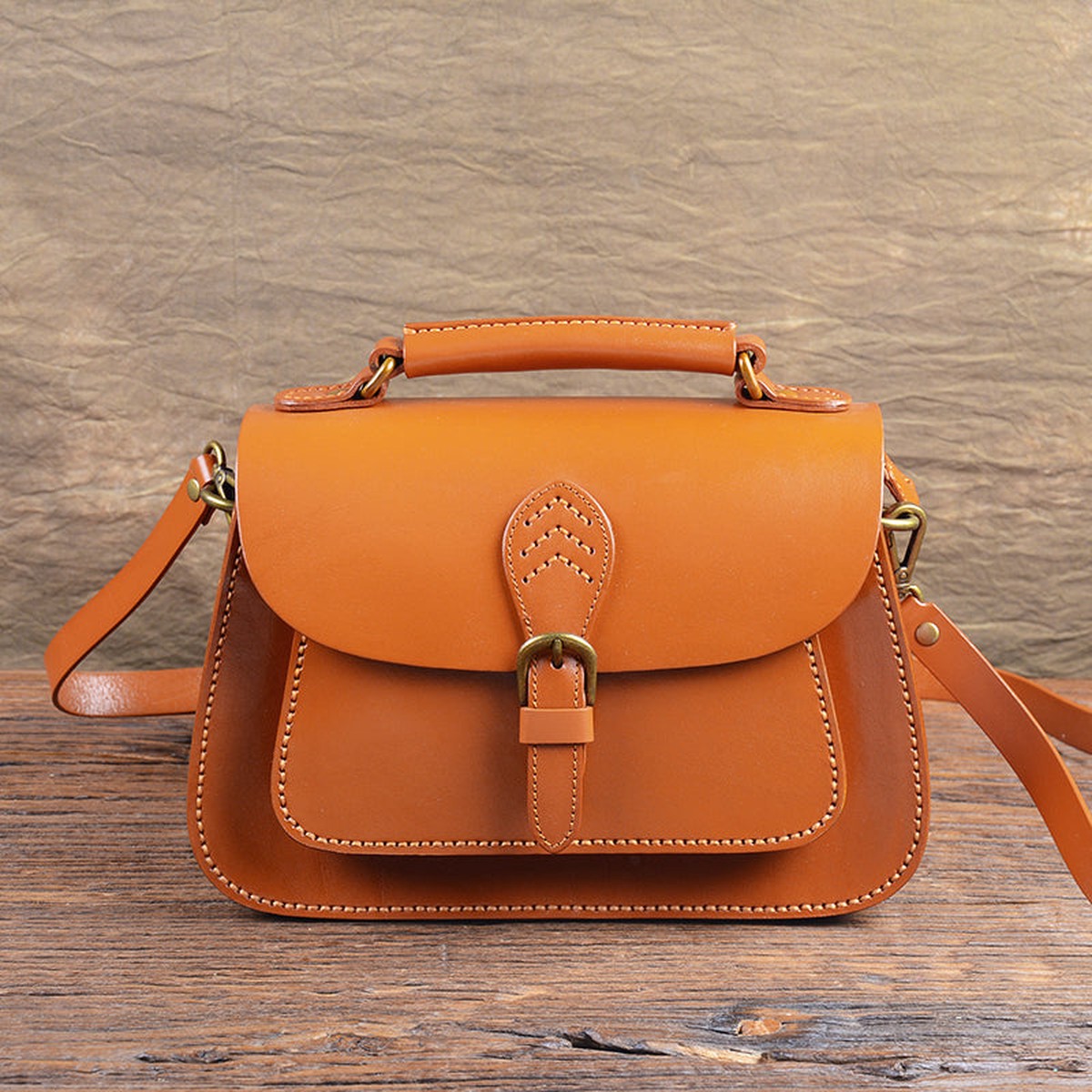 Ladies Leather Satchel Leather Saddle Bag Purse Crossbody Satchel Handbags