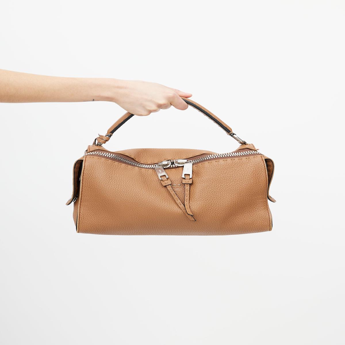 Leather Selleria Lei Boston Bag