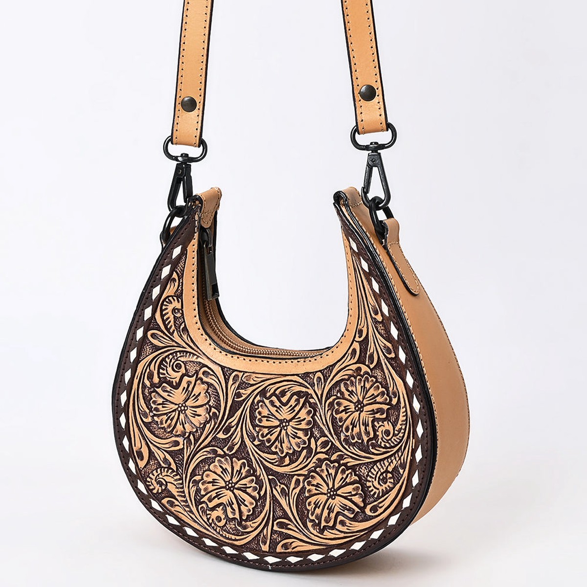 American Darling Wallet Beautifully Hand Tooled Genuine Leather Women Bag Western Handbag Purse | Crossbody Bags