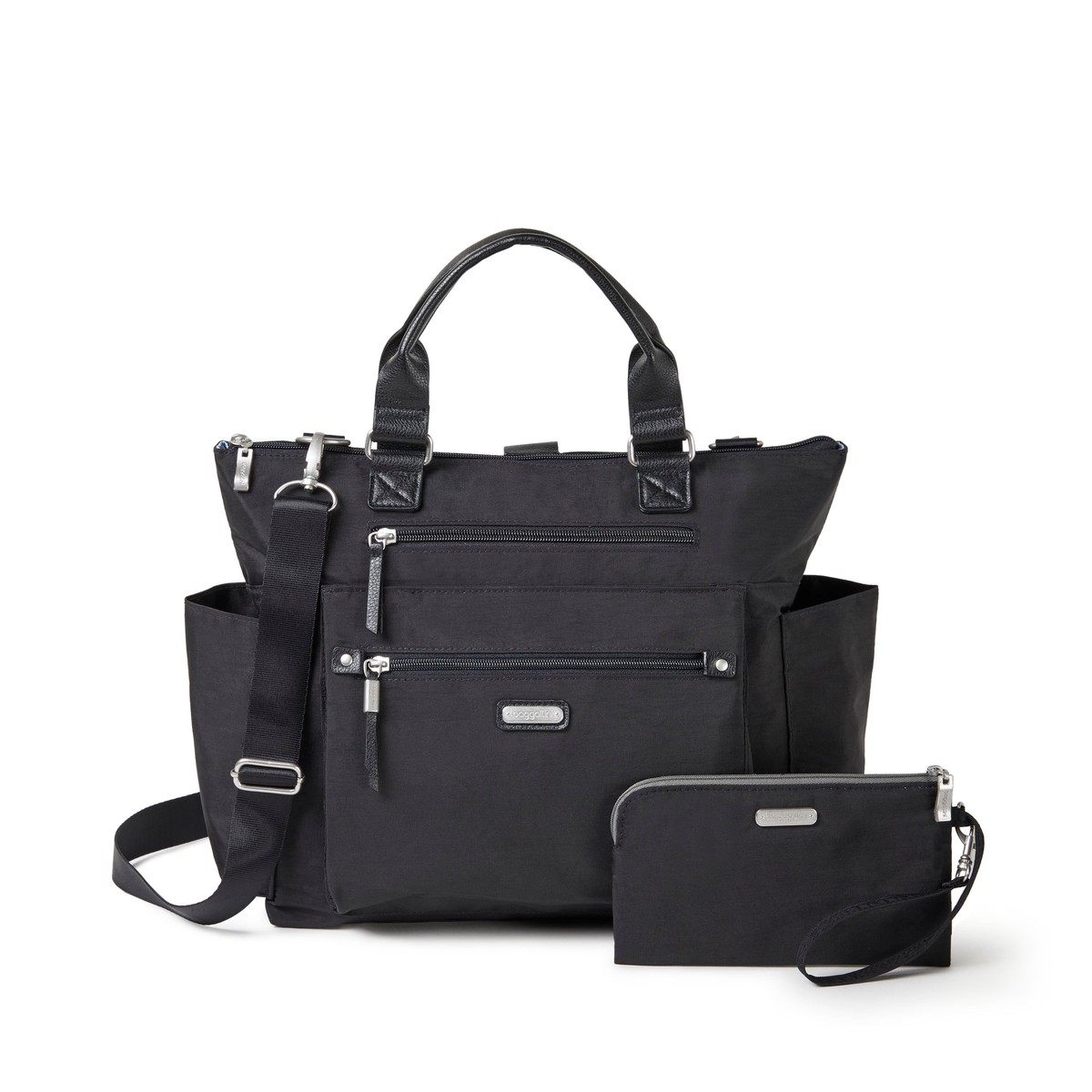 Baggallini Women's 3-in-1 Convertible Backpack with RFID Phone Wristlet