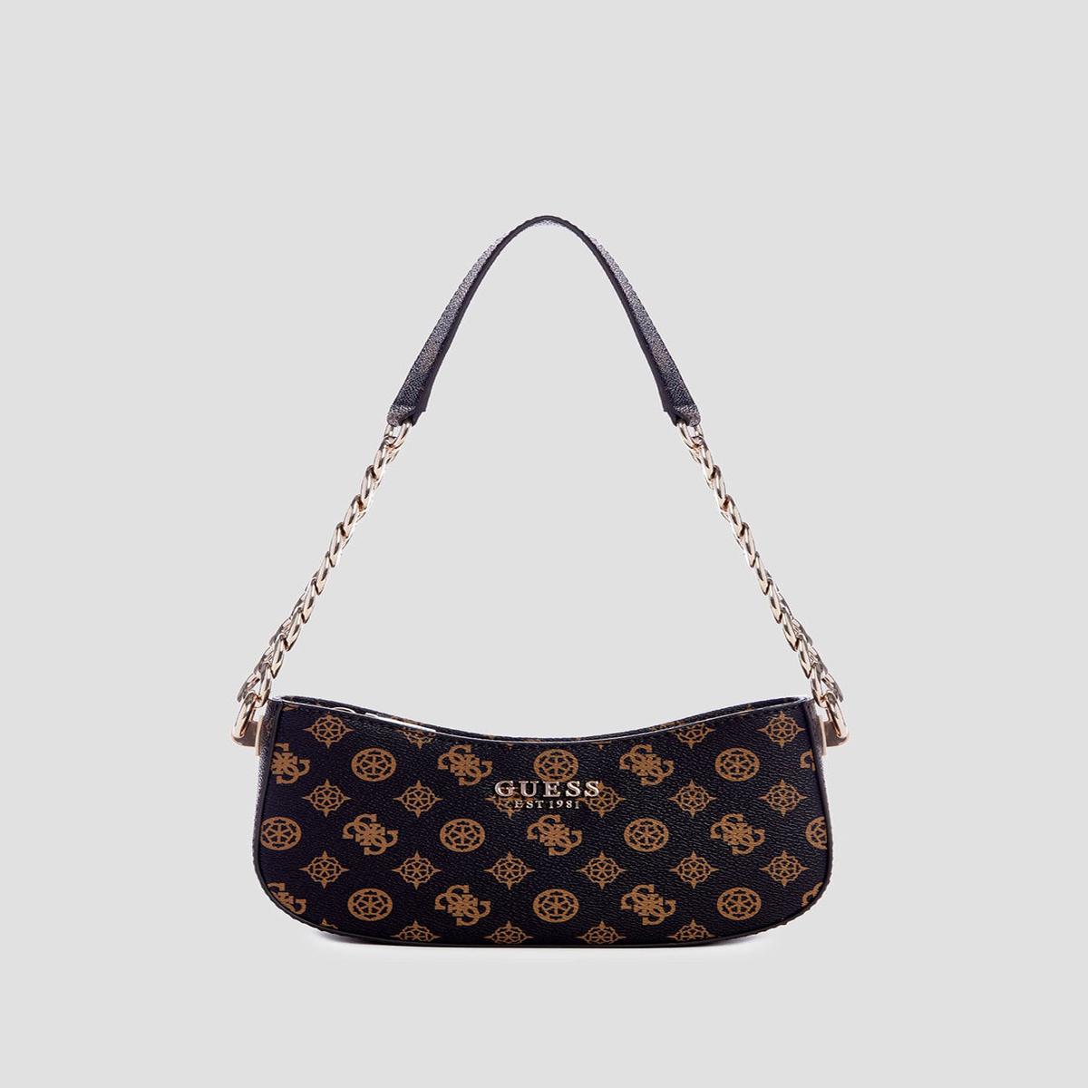 Brown Logo Evelune Shoulder Bag