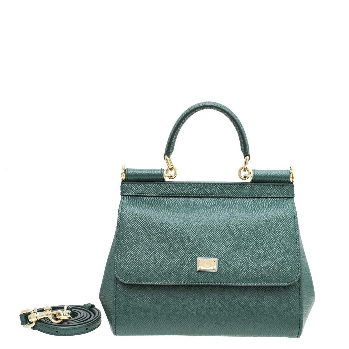 Dolce & Gabbana Emerald Green Sicily Small Bag