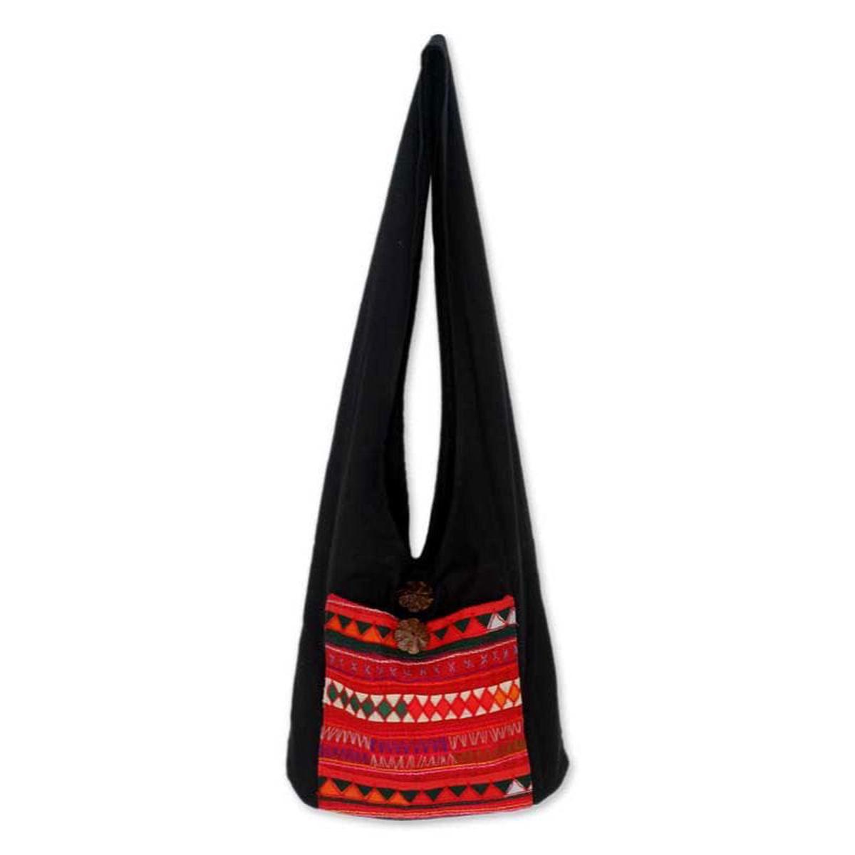 Handcrafted Cotton Shoulder Bag - Akha Dreams