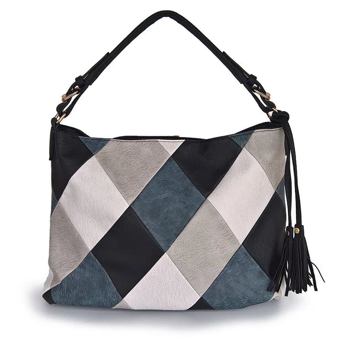 Patchwork Shoulder Bag Women's Handbag Pu Leather Big Sac Bolsa Tote