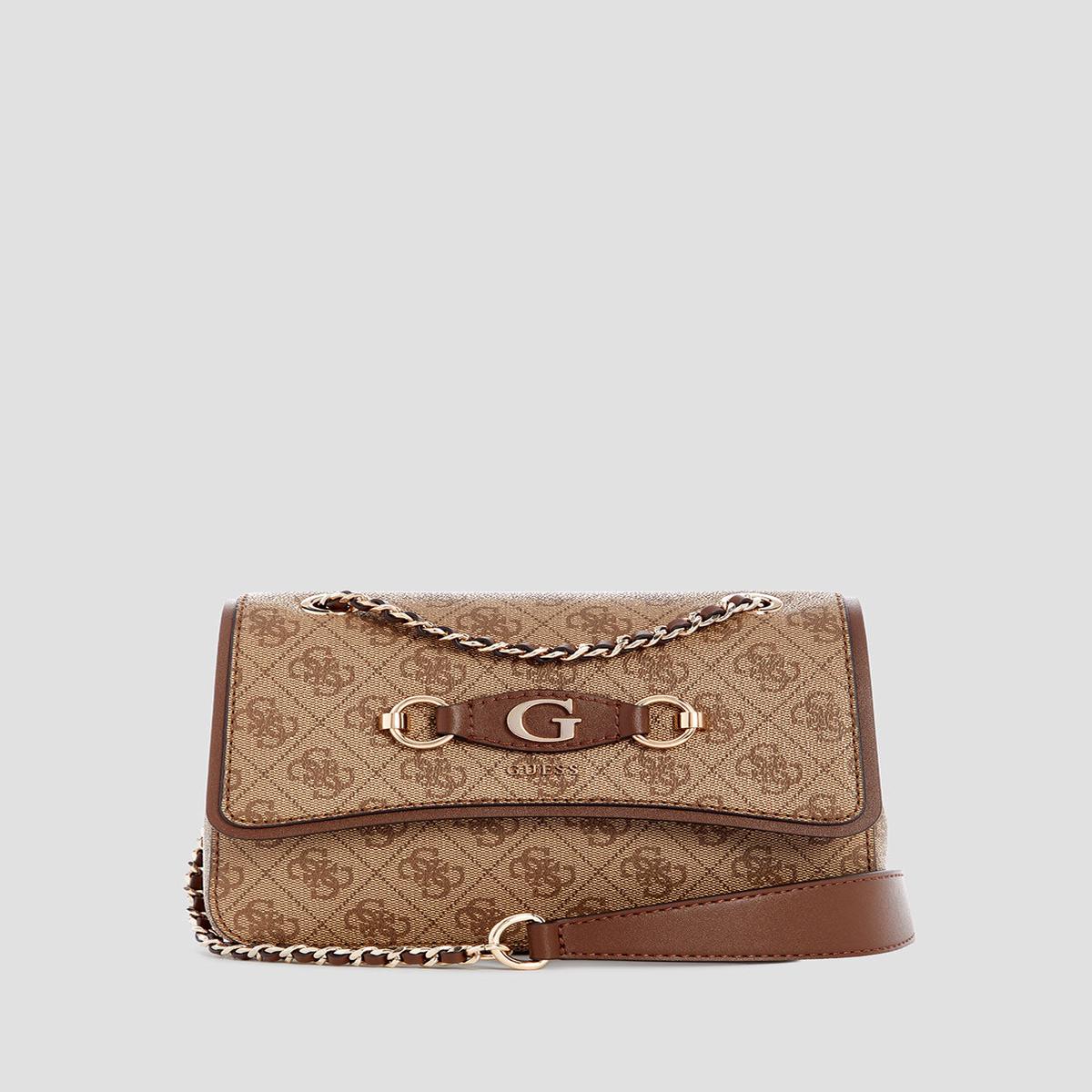 Brown Logo Izzy Crossbody Bag