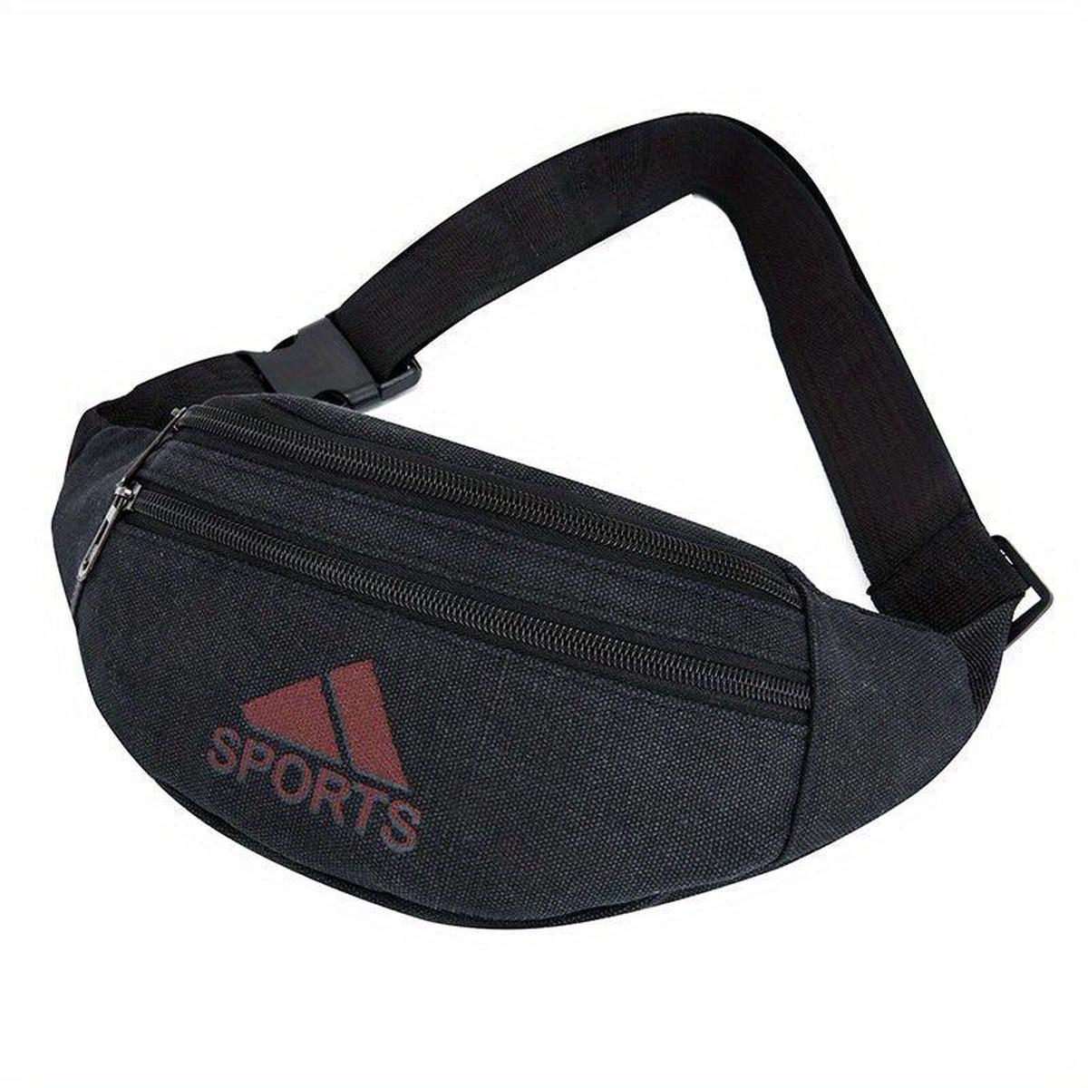 Casual Canvas Waist Bag Large Capacity Wear resistant Crossbody Bag Coin Purse