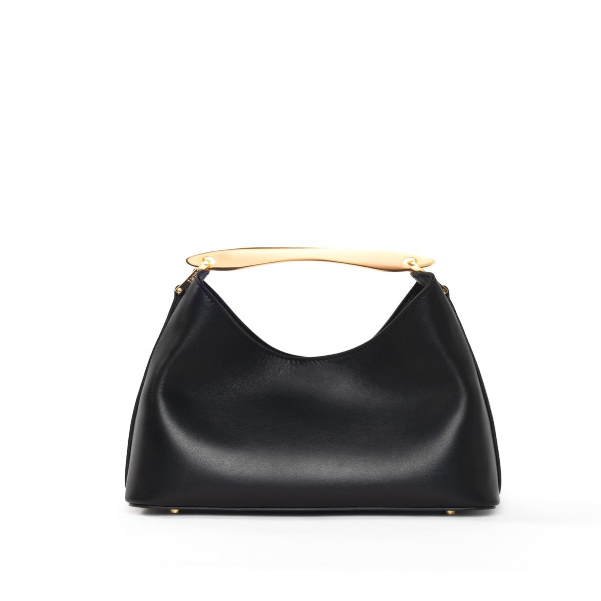 Small Boomerang Leather Black - Gold