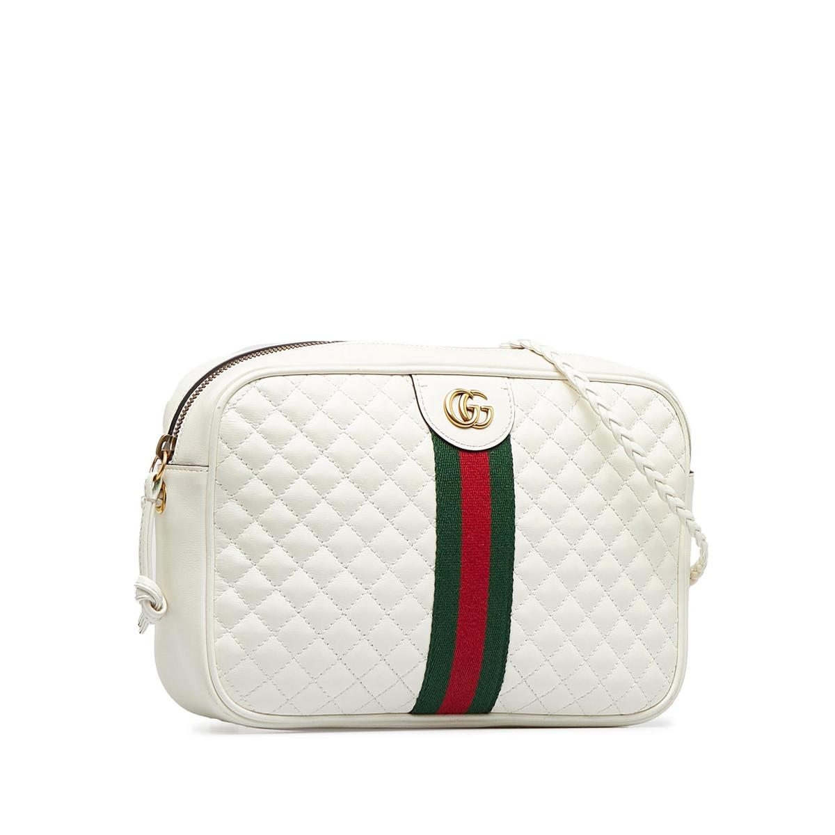 Gucci Small Leather Web Trapuntata Crossbody
