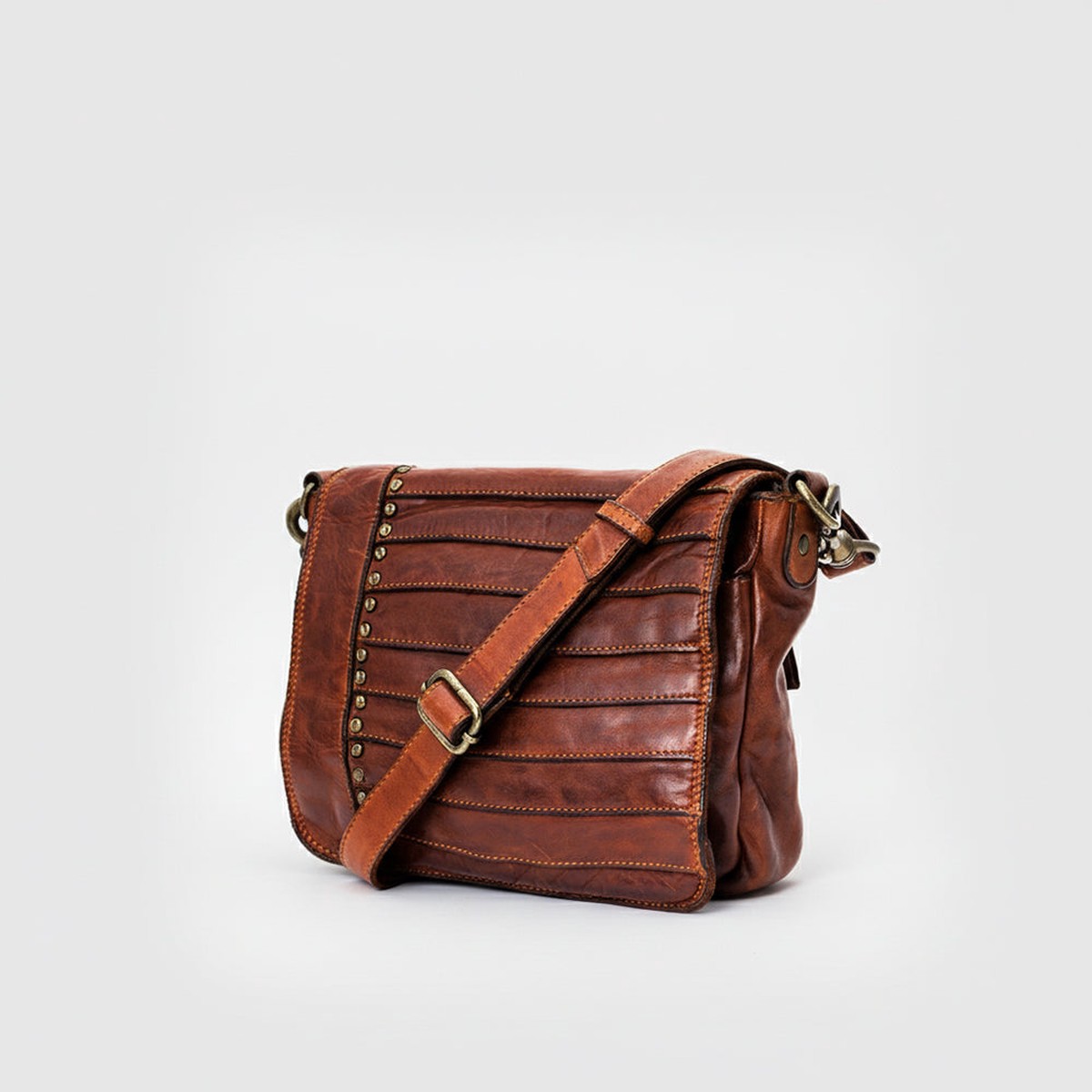 Spaghetti Western Swc158Cg Cross Body I Vintage Handmade Drum Dyed Genuine European Cowhide Leather Women Bag WesternHandbagPurse