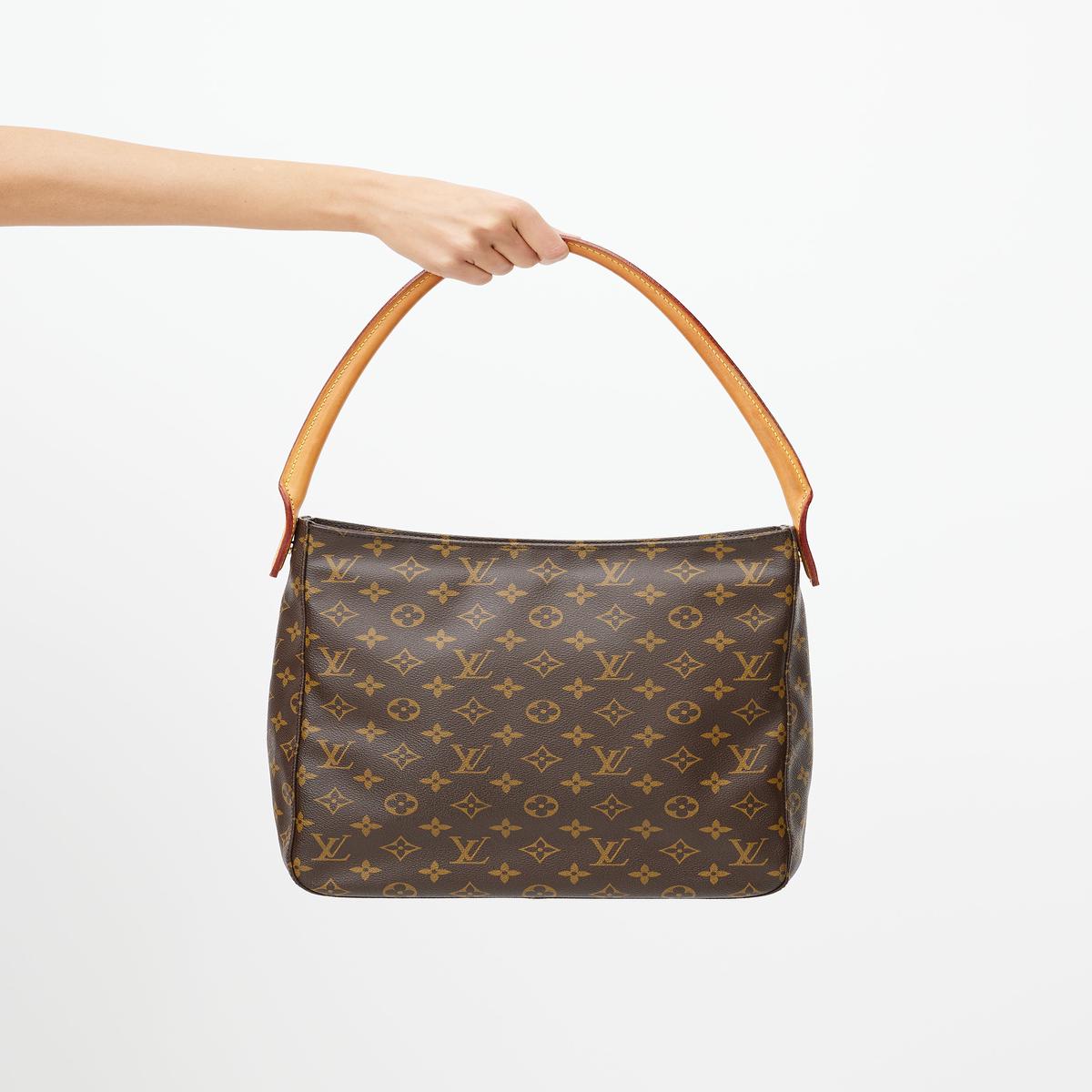 Brown Looping Monogram Tote