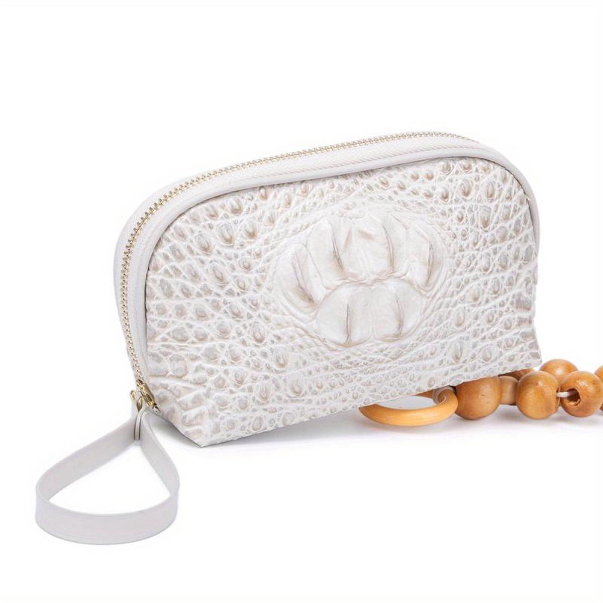 Crocodile Embossed Clutch Bag Handbag Women Leather Coin Purse