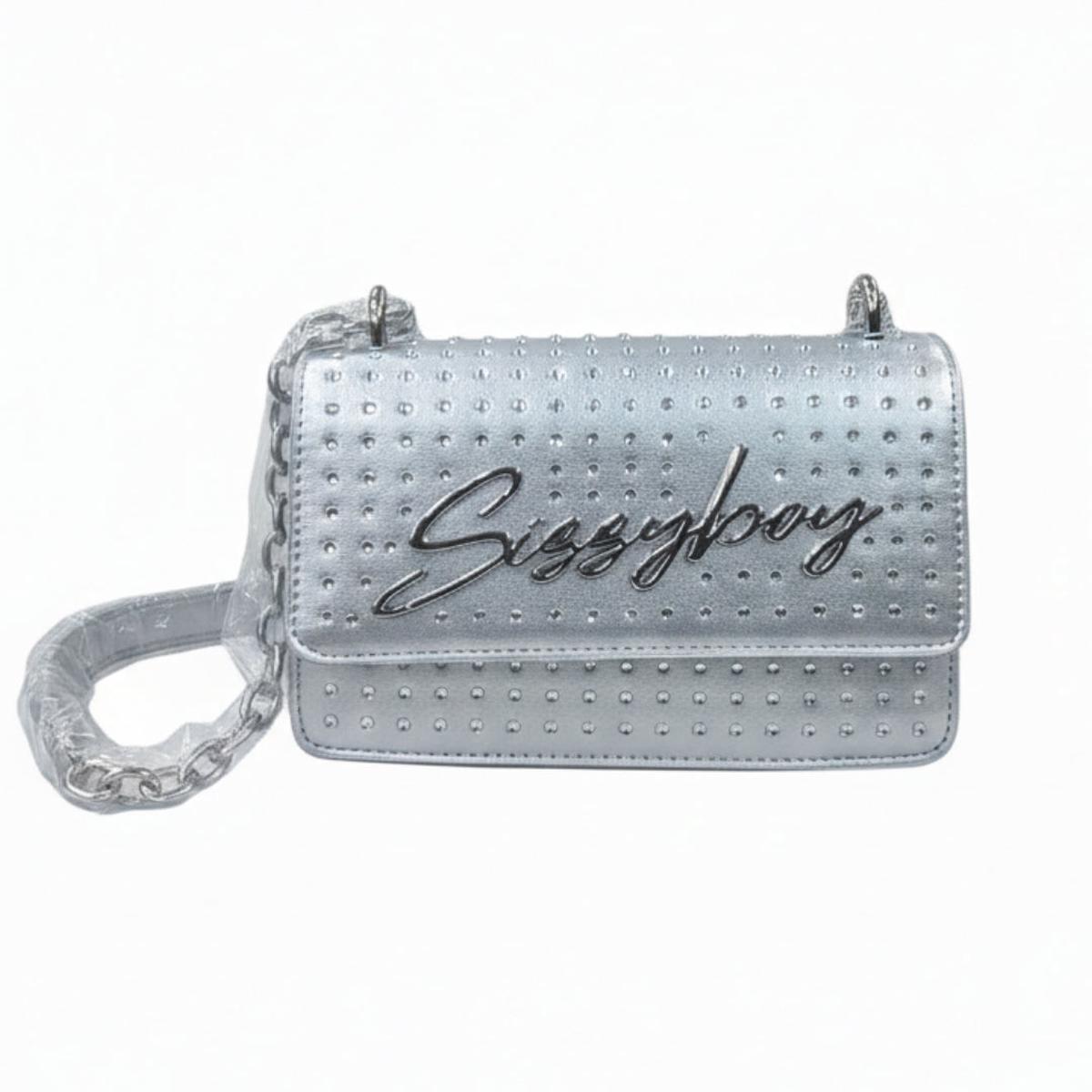 Sissy boy Bling Structured Crossbody Bag In Silver
