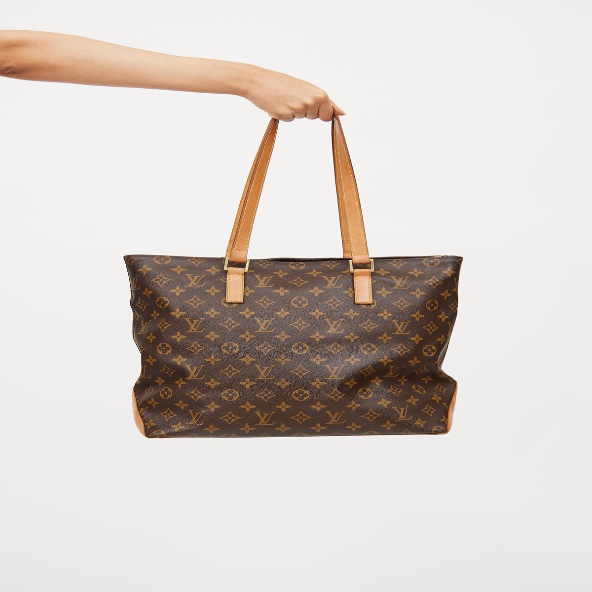2000 Brown Monogram Cabas Mezza Tote Bag