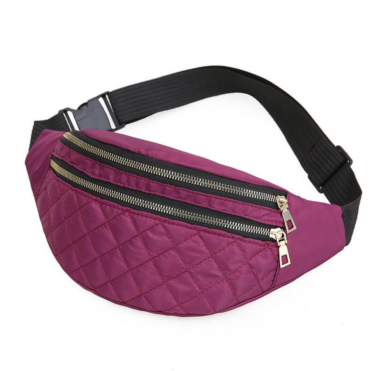 Argyle Waist Bag Women's Fanny Bag Outdoor Sports Chest Bag