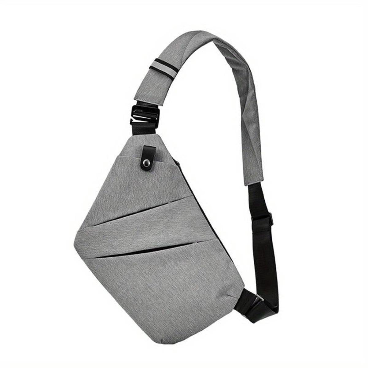 Nylon Crossbody Chest Bag Zipper Sling for Sports Cycling