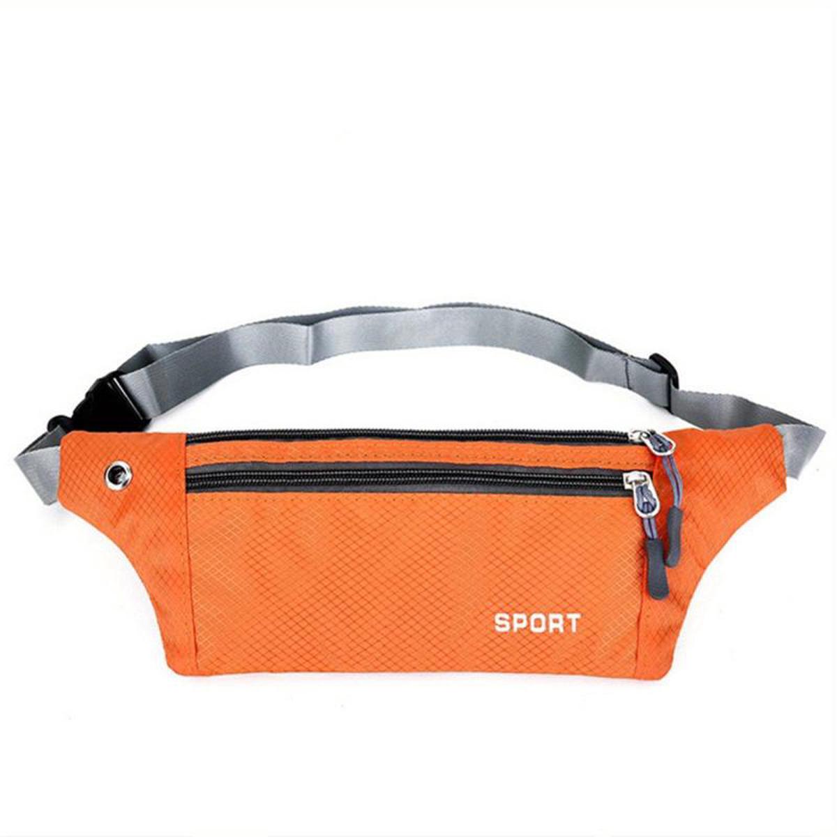 Waterproof Zipper Chest Bag Sport Gym Earphone Hole Fanny Pack