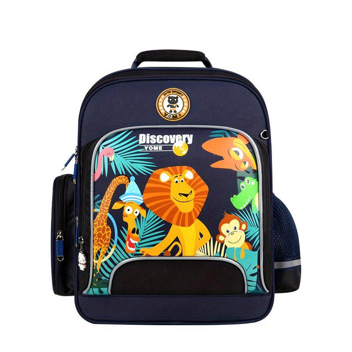 Yome Children's Backpack Primary School Cartoon Lion Dinosaur Pony Bag