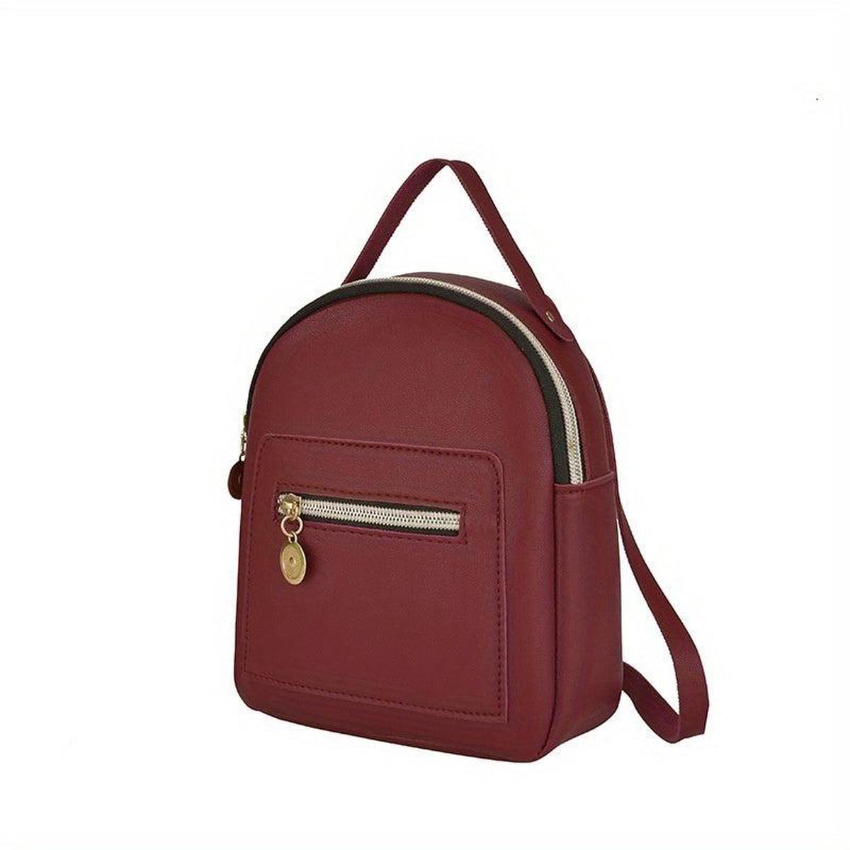 Zipper Backpack All Match Rucksack Versatile Travel Storage Bag Daypack