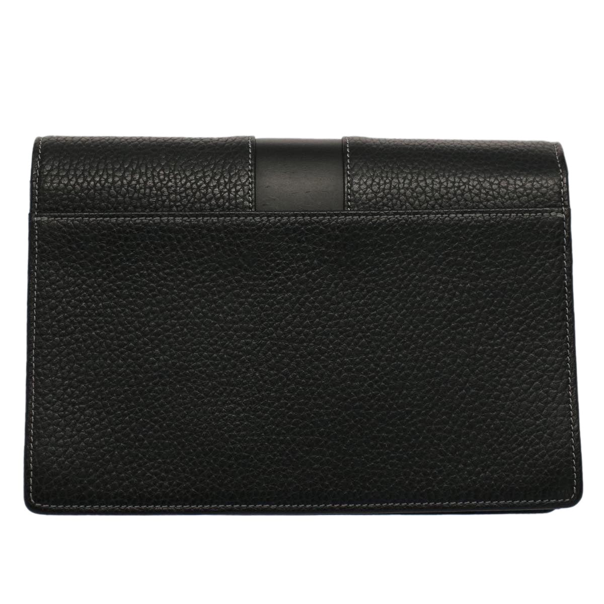 Burberry Brand Leather Black Clutch Bag Style 11