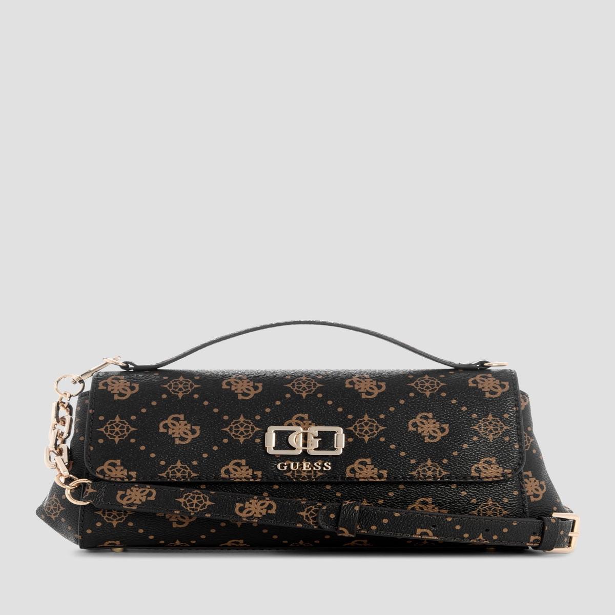 Espresso Logo Emelie Flap Crossbody Bag