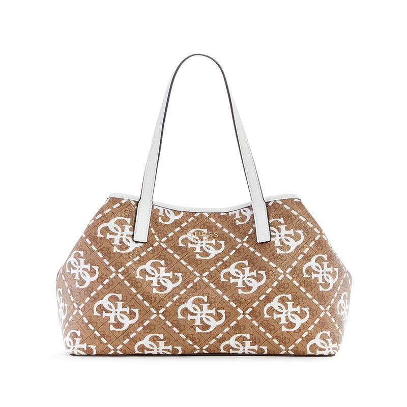 Latte White Logo Vikky Tote Bag
