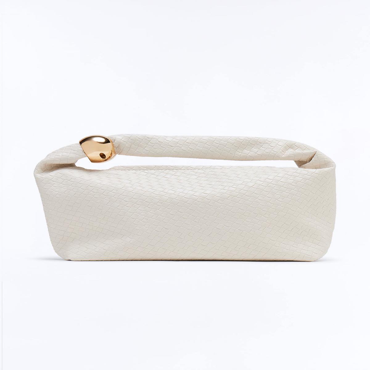 Sending Waves Faux Leather Shoulder Bag - Ivory