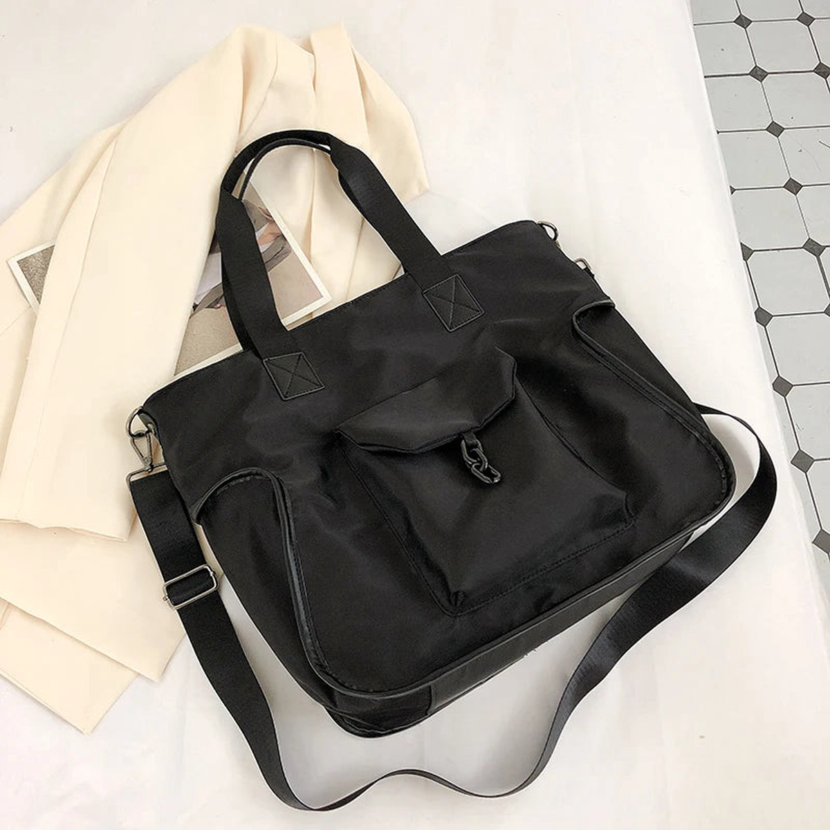 Casual Nylon Women's Shoulder Bag Large Capacity Tote