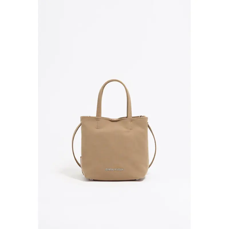 Small camel gabardine Chihuahua bag