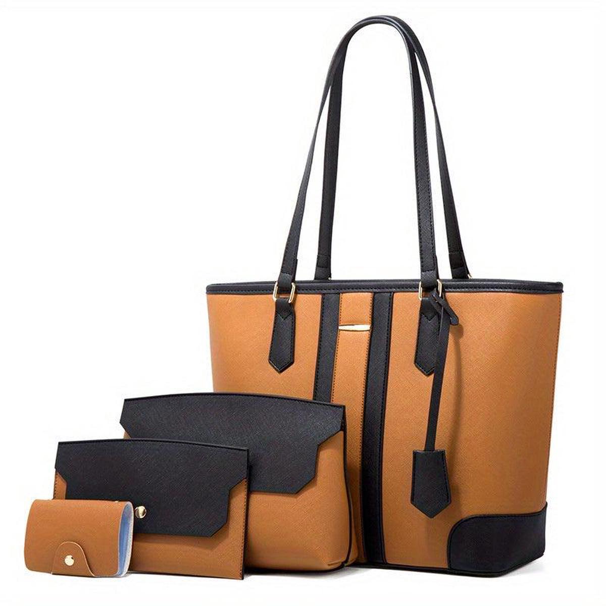 4-Piece Large Capacity Bag Set - Tote Bag & Purse