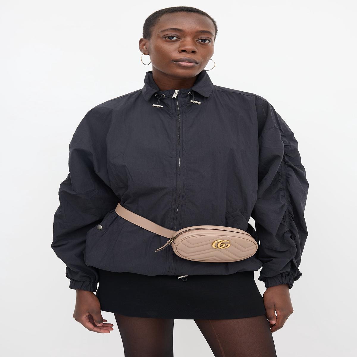 Matelass Leather Marmont GG Belt Bag