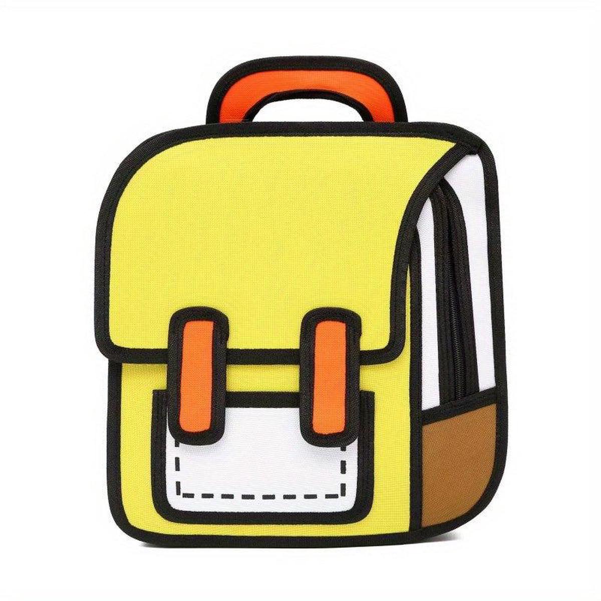 Cartoon Comic Backpack 2D Drawing Style