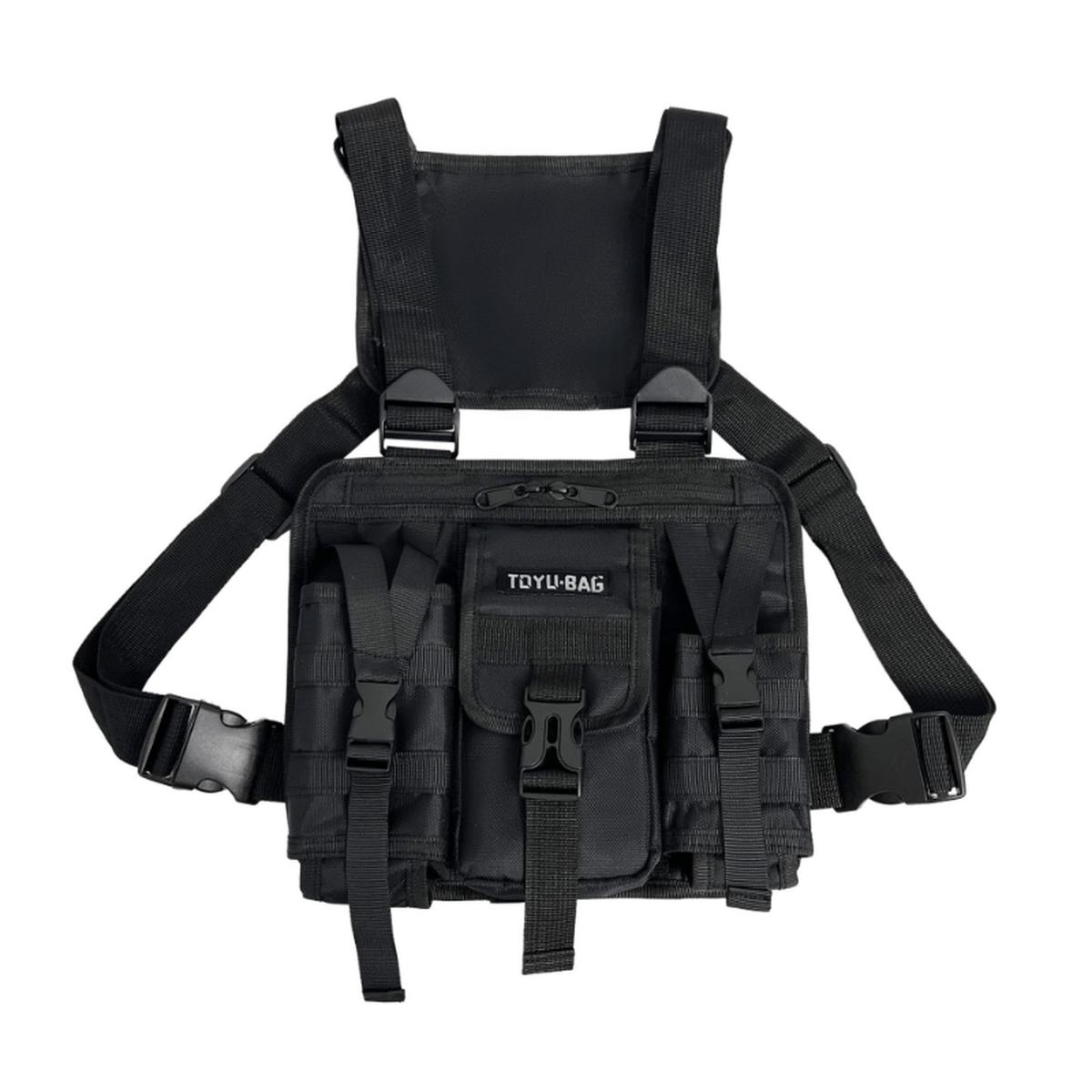 Men's Tactical Chest Bag Waistcoat Hip Hop Chest Rig Vest Bag