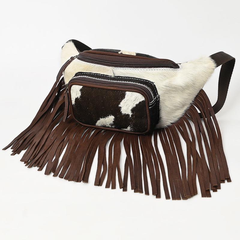 Ohlay Bags OHG186A FANNY PACK Hair-on Genuine Leather women bag western handbag purse