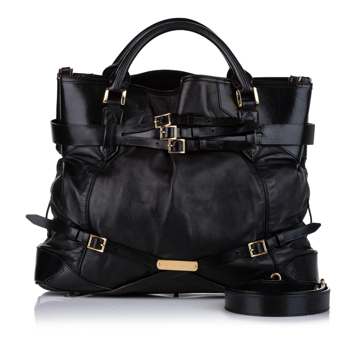 Burberry Bridle Leather Black Satchel Bag