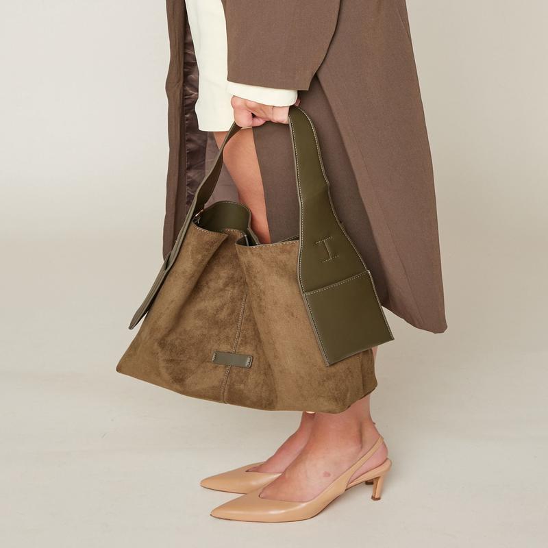 Jaden Large Suede Hobo Bag