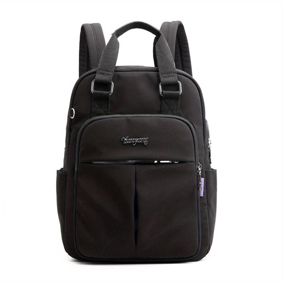 Large Capacity Preppy Backpack with Charging Port