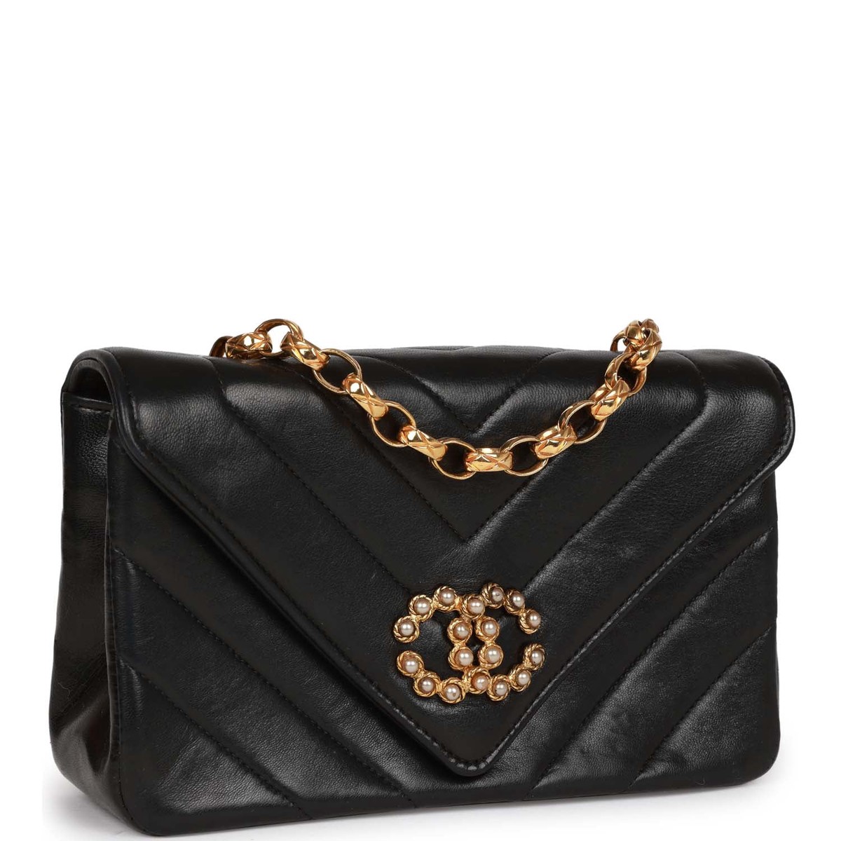 Chanel Flap Mini Lambskin Black Shoulder Bag