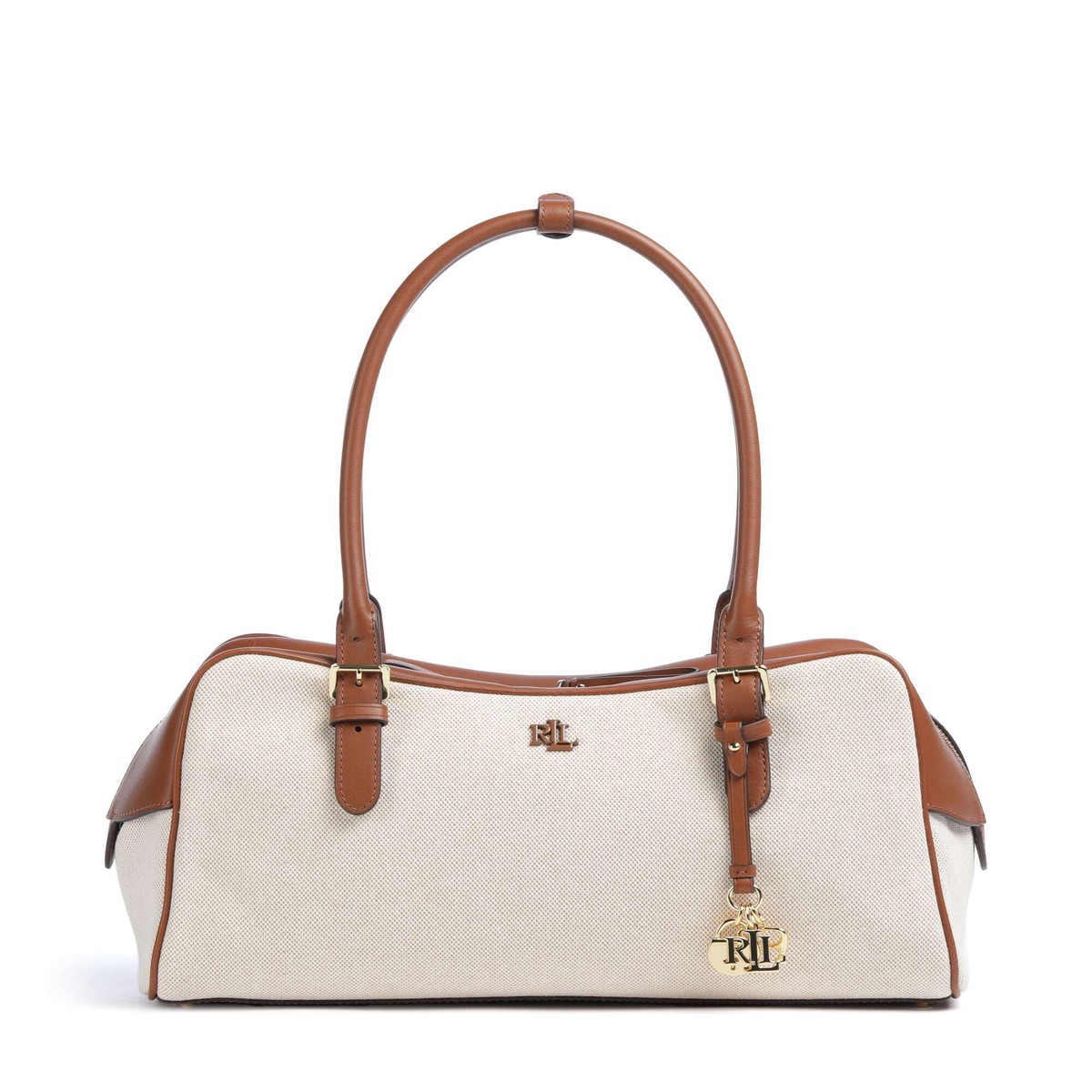 Lauren Ralph Lauren Marcy Shoulder bag natural/buff canvas/lauren tan