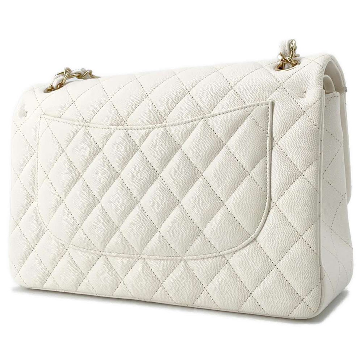 Chanel 30 Leather White Shoulder Bag