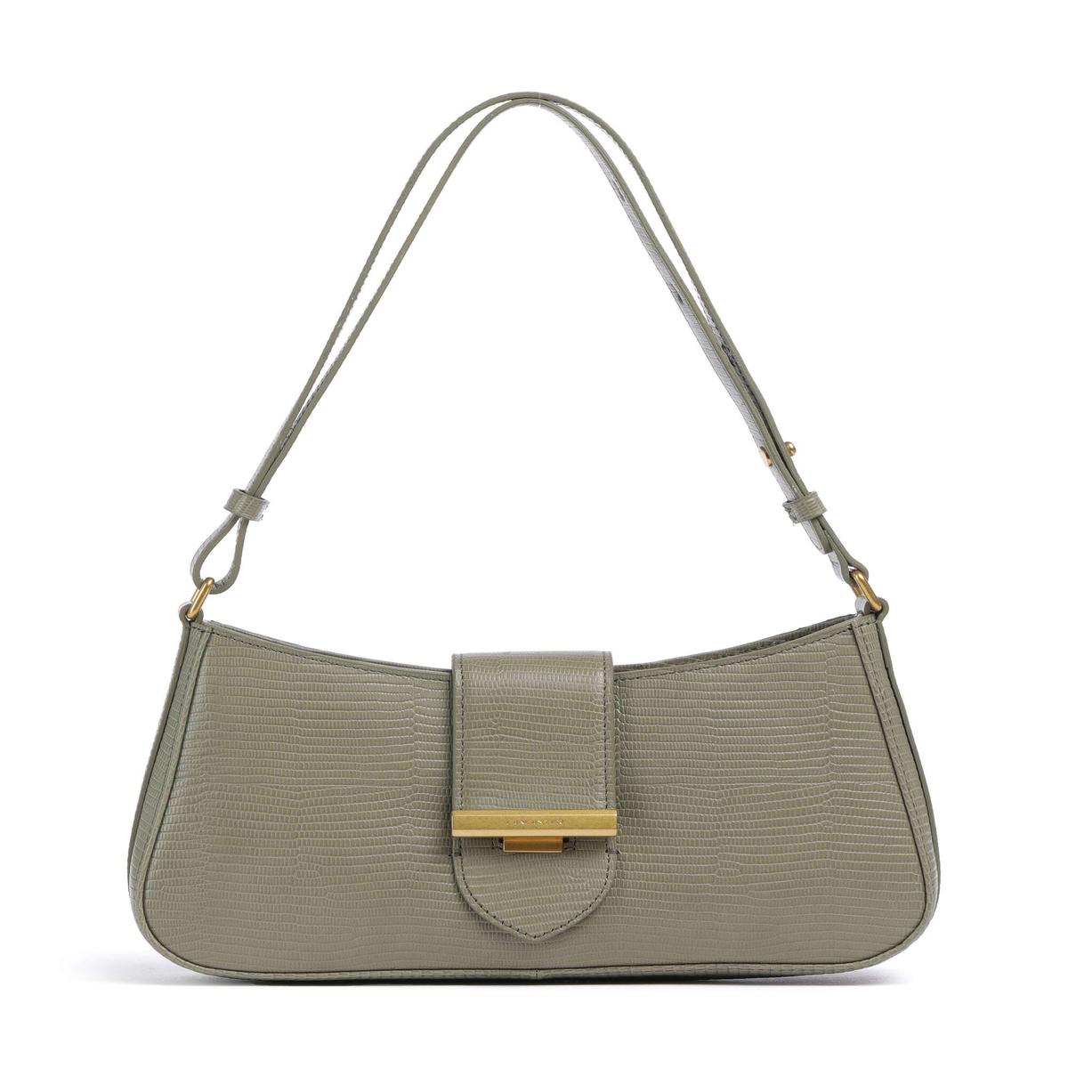 Lancaster Exotic Ily Shoulder bag olive/lzard