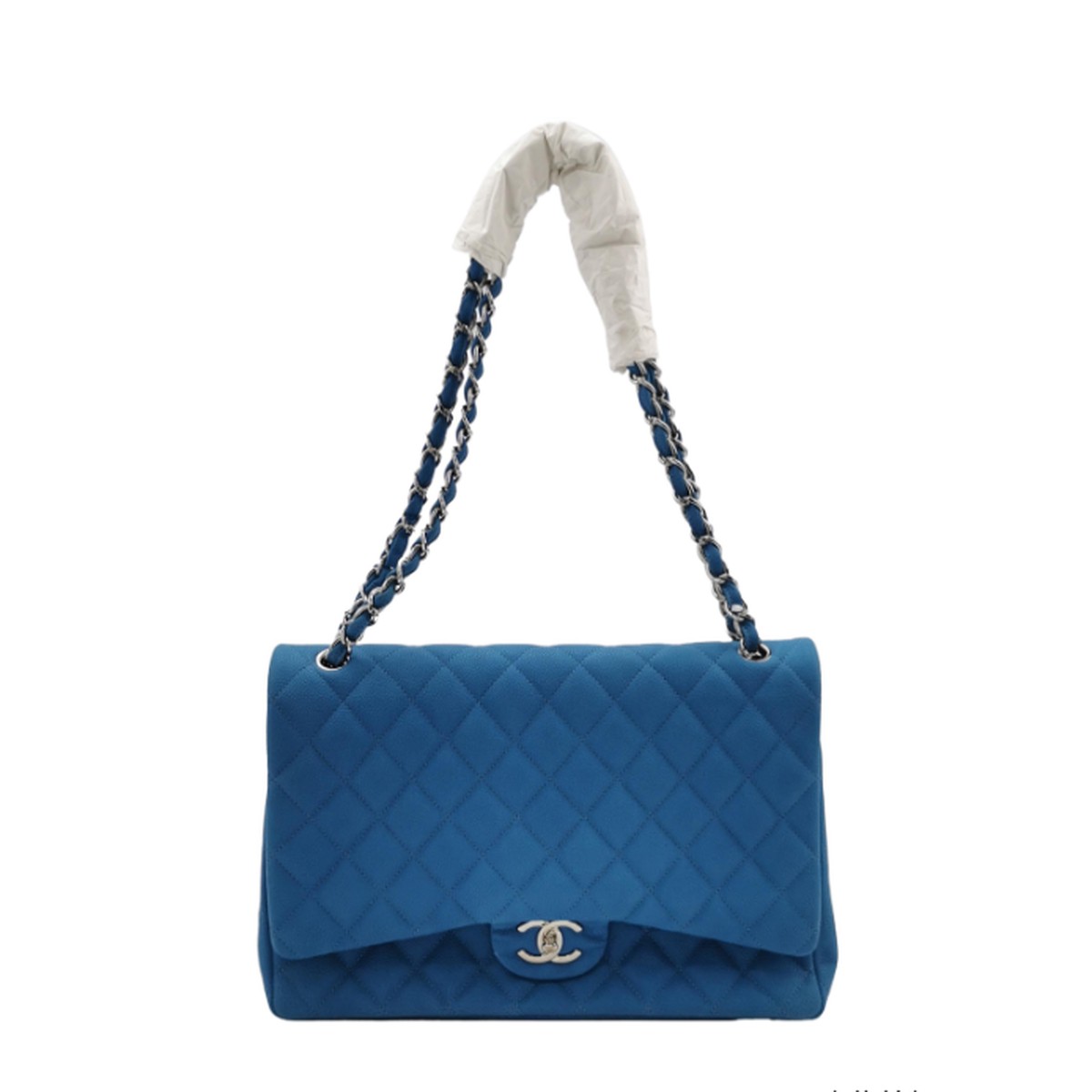 Chanel Classic Flap CF Bag Maxi Blue