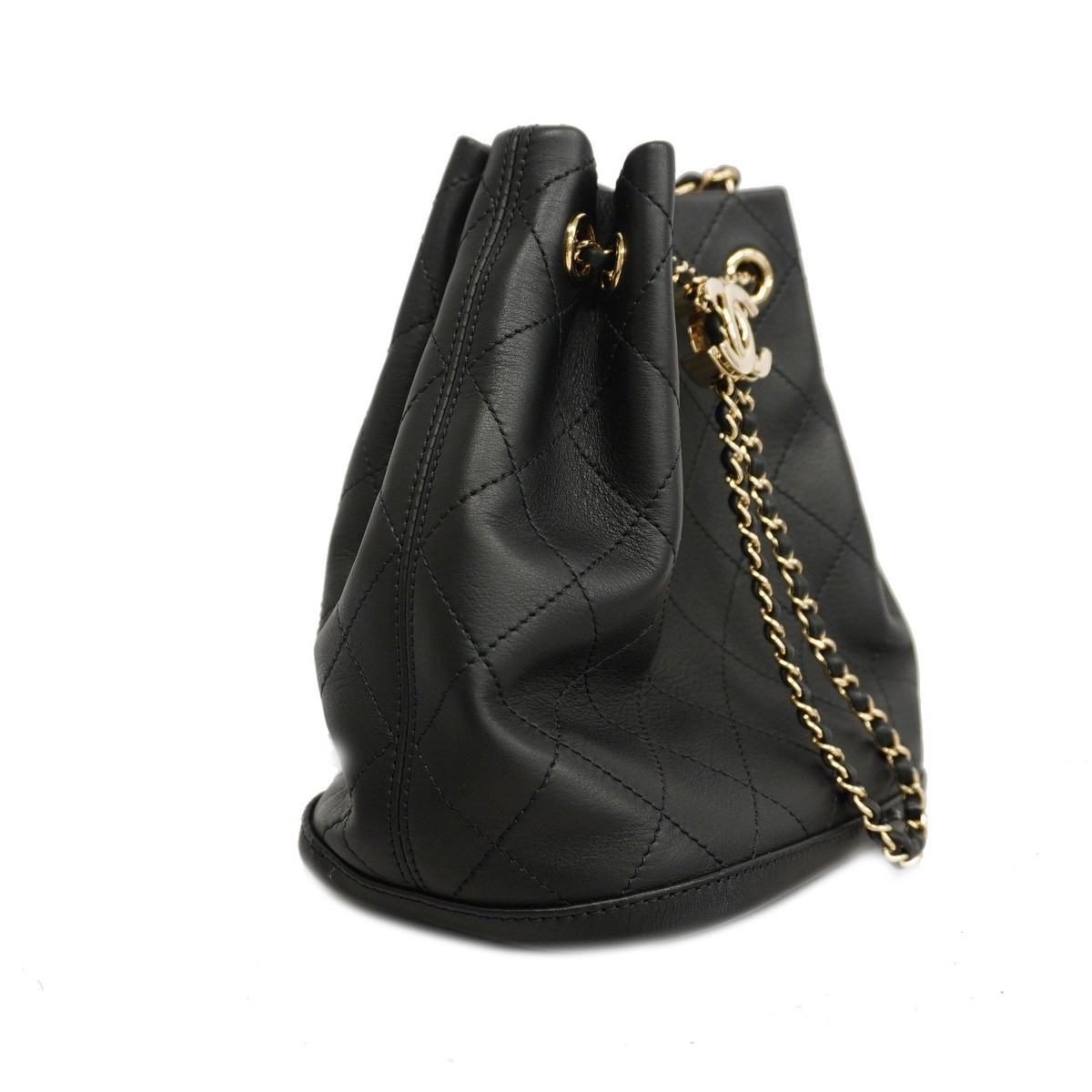 Chanel Matelasse Chain Shoulder Women's Leather Shoulder Bag Black