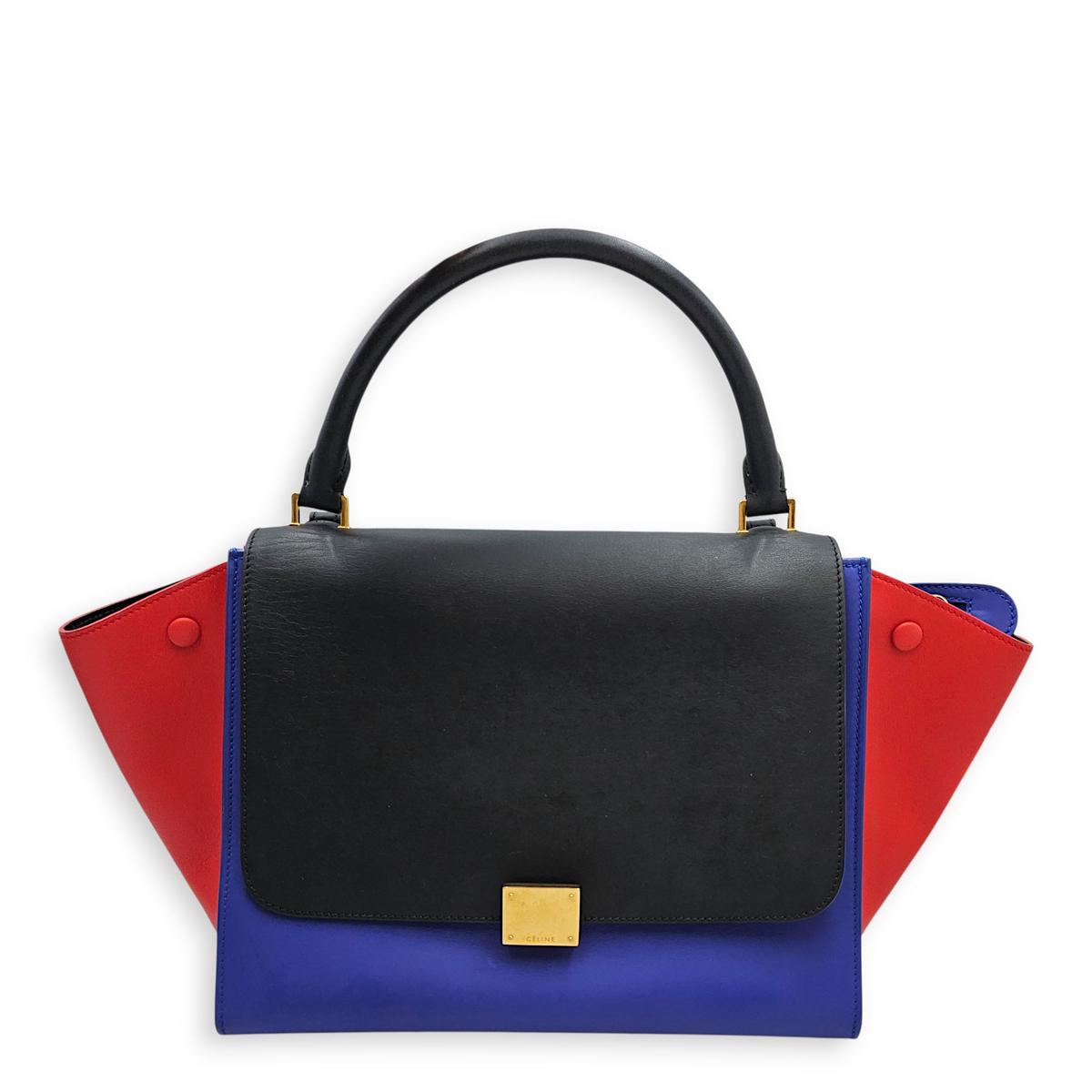 Trapeze Tri colour 30 Multi-color Shoulder Bag in Calfskin Gold hardware