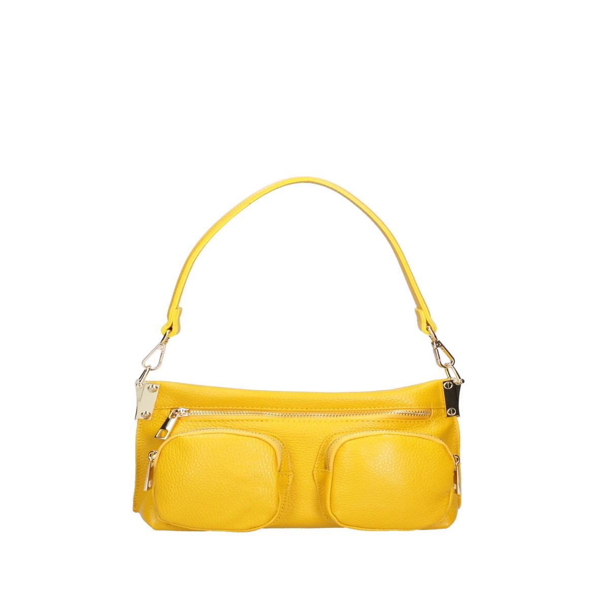 Women's Shoulder Bag Genuine Leather 07147-D04 YELLOW