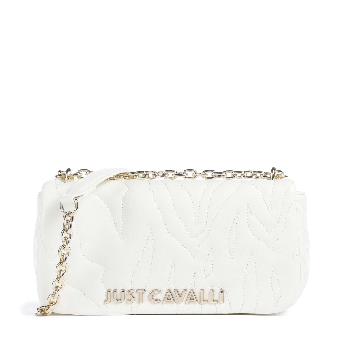 Just Cavalli Quilted Zebra Shoulder bag white