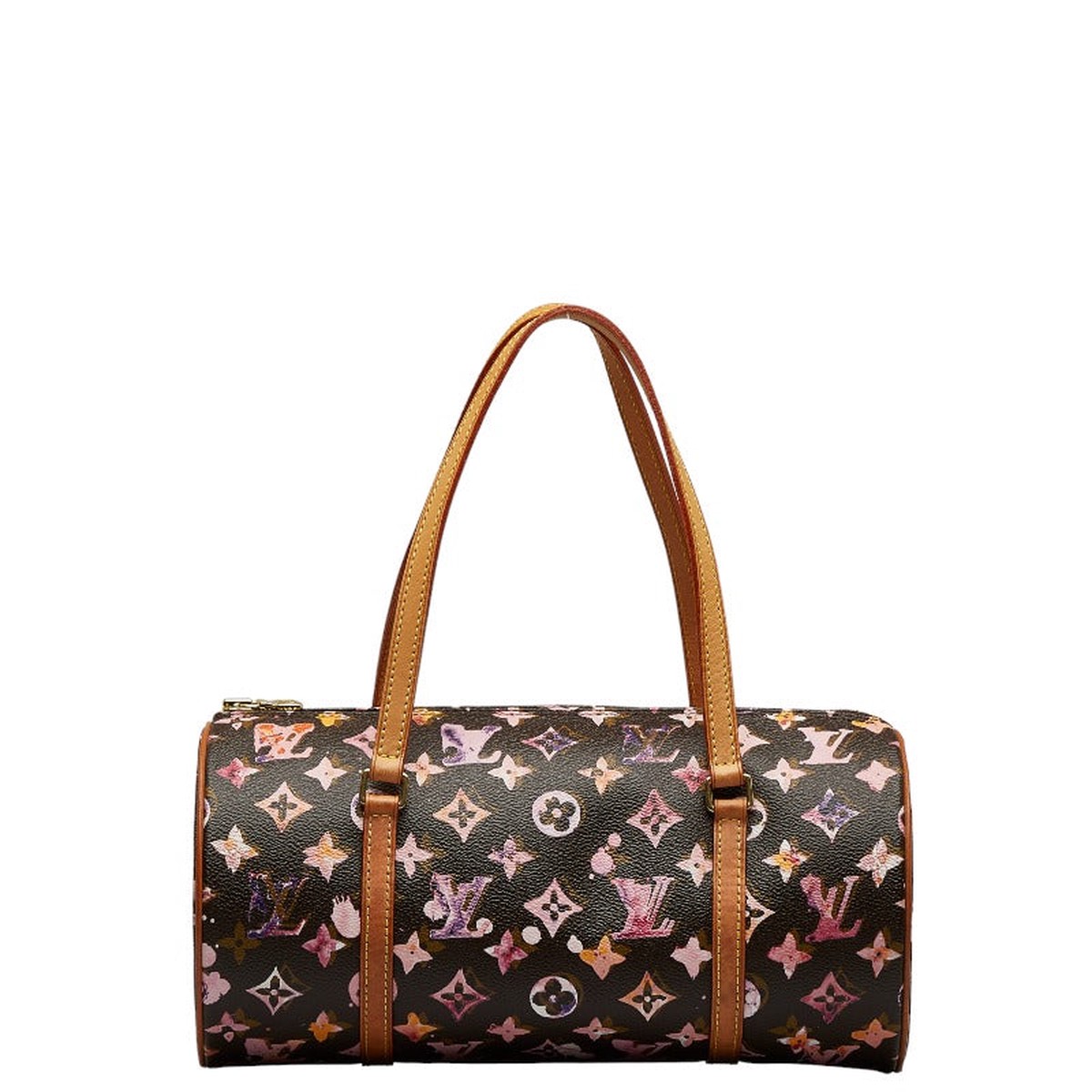 Louis Vuitton Monogram Water Colour Papillon 30 Shoulder Bag M95753 Brown Pink PVC Leather Louis Vuitton