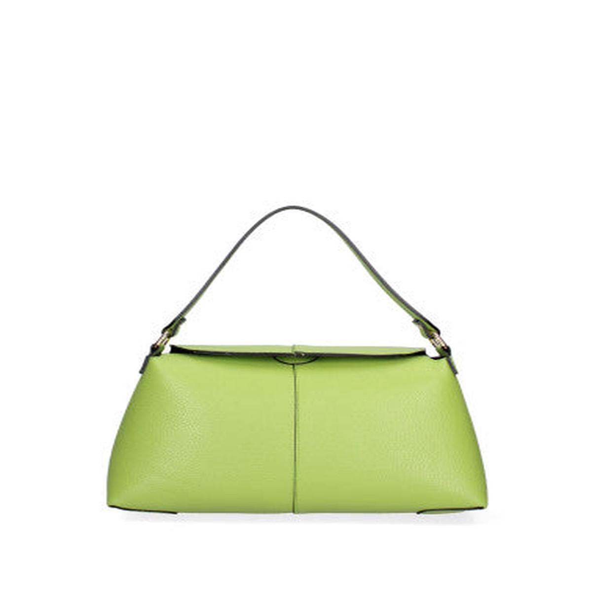 Women's Shoulder Bag Genuine Leather 07154-D12 GREEN