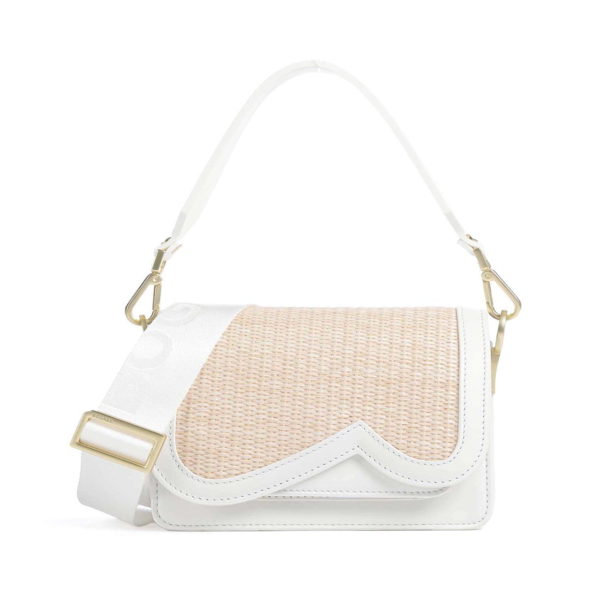 Bogner Bex Rafia Eartha Shoulder bag white